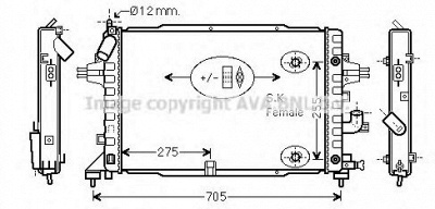 AVA QUALITY COOLING ol2467 -  Радиатор, охлаждение двигателя